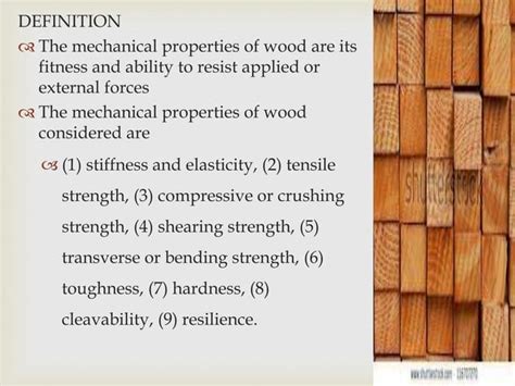 Mechanical Properties of Wood: A Review 